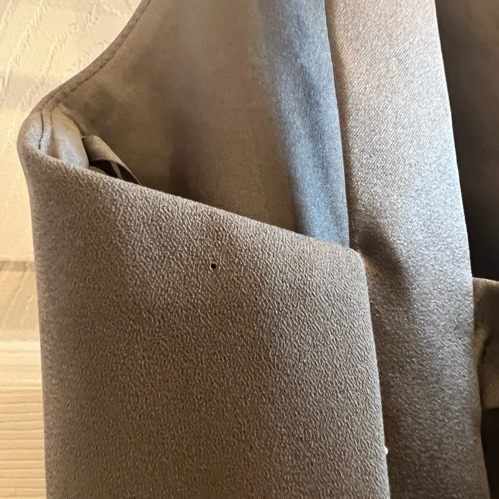 White by Vera Wang Charcoal Crepe Bridesmaid Dress Size 6 - Picture 5 of 10